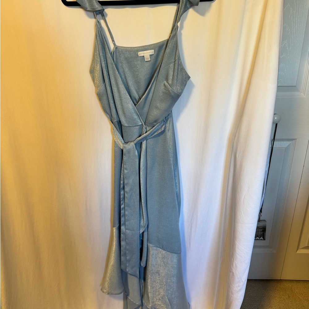 New York & Company Light Blue High Low Dress